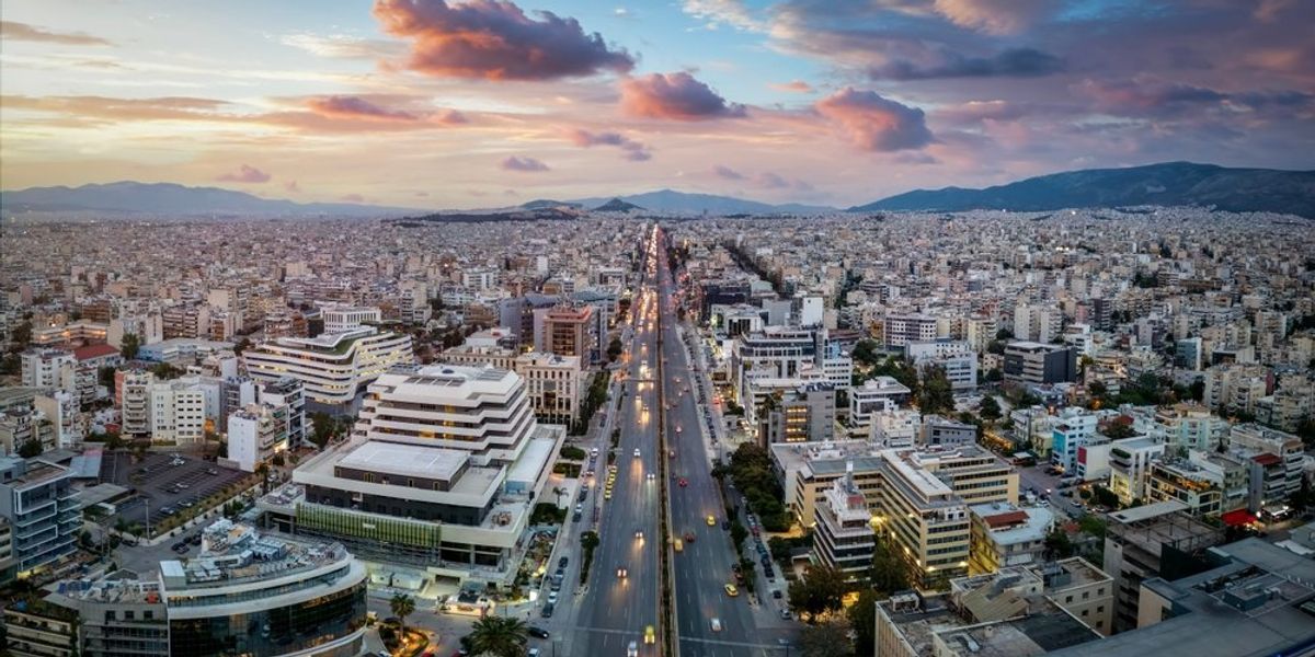 Athén utcái a levegőből