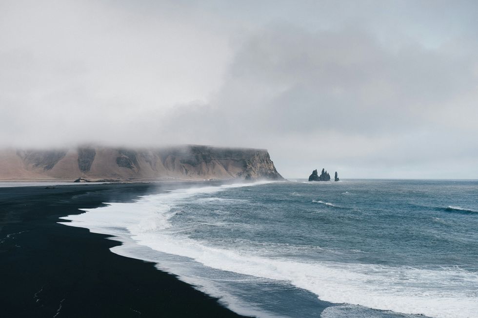fekete homokos strand, Izland