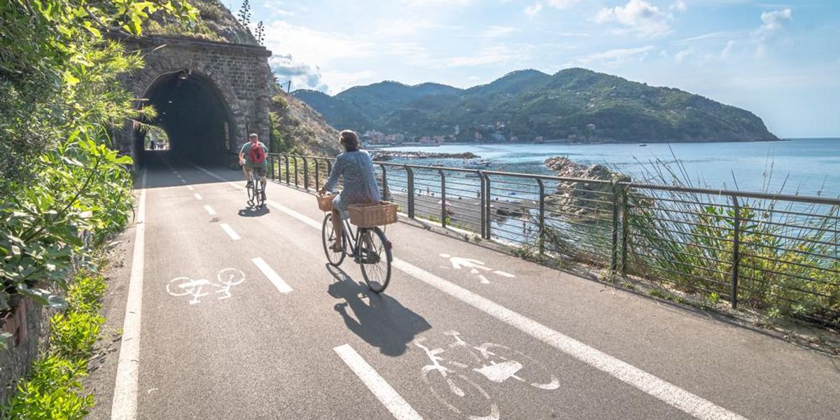 Cyklotrasa v talianskom Cinque Terre