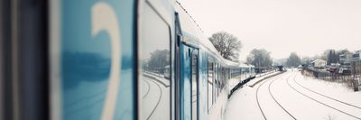 vonat a hóban